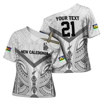 New Caledonia Football Custom Cross Shoulder Shirt Go Champions Les Cagous LT9 - Polynesian Pride