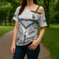 New Caledonia Football Custom Cross Shoulder Shirt Go Champions Les Cagous LT9 - Polynesian Pride