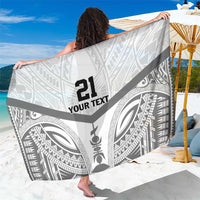 New Caledonia Football Custom Sarong Go Champions Les Cagous LT9 One Size 44 x 66 inches White - Polynesian Pride
