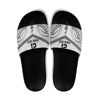 New Caledonia Football Custom Slide Sandals Go Champions Les Cagous LT9 White - Polynesian Pride