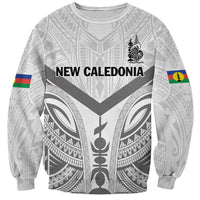 New Caledonia Football Custom Sweatshirt Go Champions Les Cagous LT9 Unisex White - Polynesian Pride