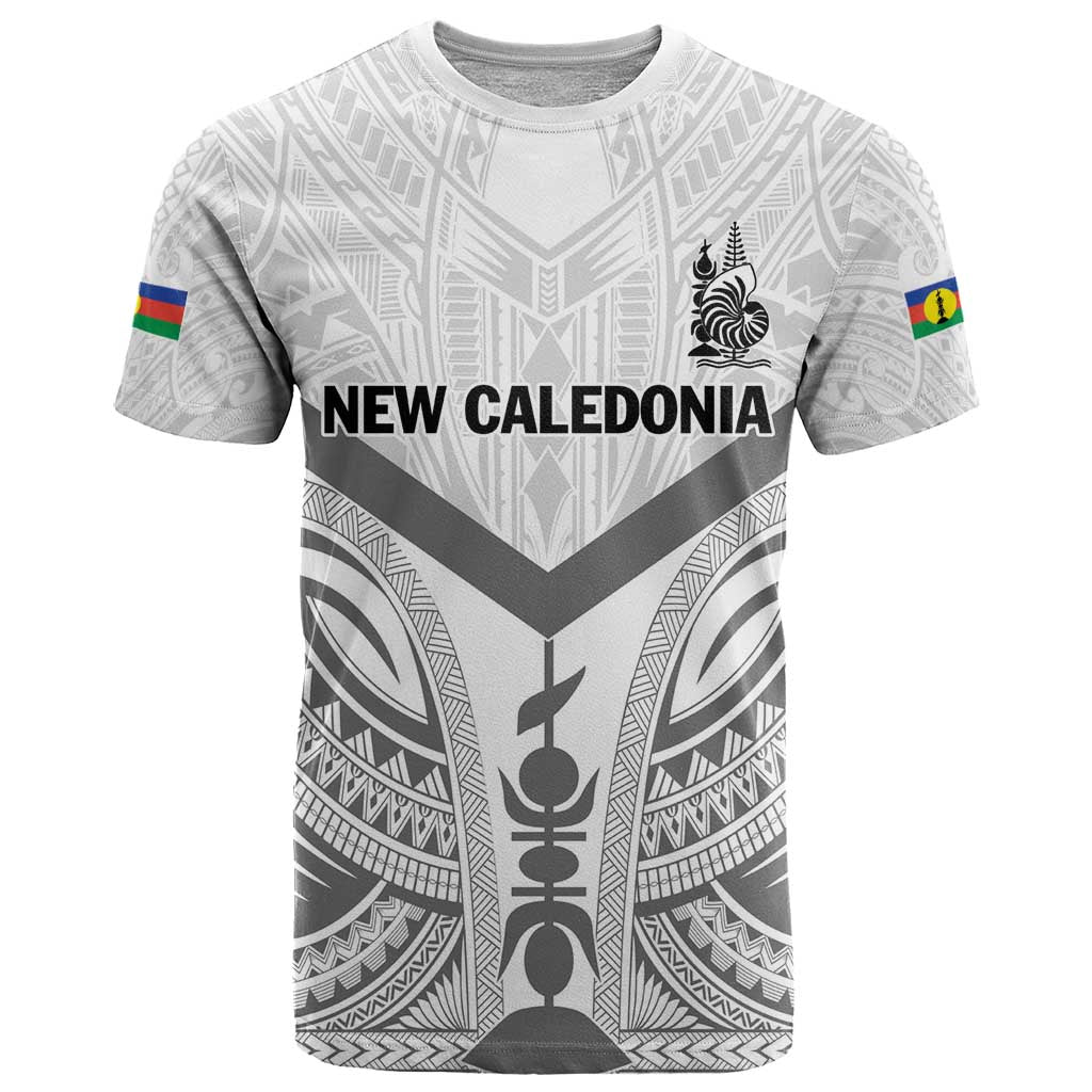 New Caledonia Football Custom T Shirt Go Champions Les Cagous LT9 White - Polynesian Pride