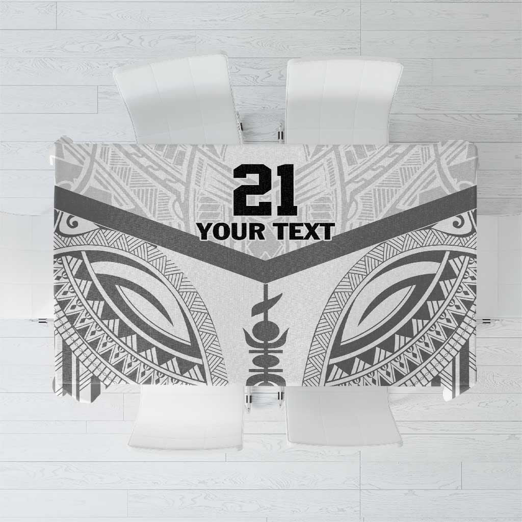 New Caledonia Football Custom Tablecloth Go Champions Les Cagous LT9 White - Polynesian Pride