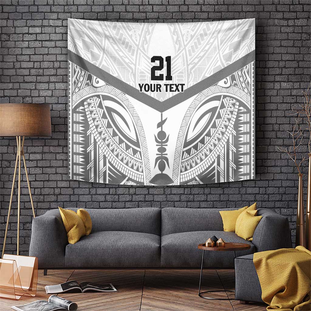 New Caledonia Football Custom Tapestry Go Champions Les Cagous LT9 White - Polynesian Pride