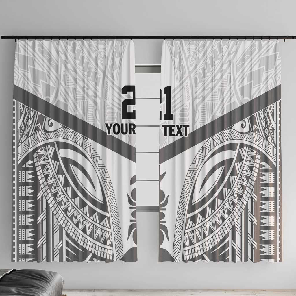New Caledonia Football Custom Window Curtain Go Champions Les Cagous LT9 With Hooks White - Polynesian Pride