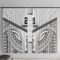 New Caledonia Football Custom Window Curtain Go Champions Les Cagous LT9 With Hooks White - Polynesian Pride