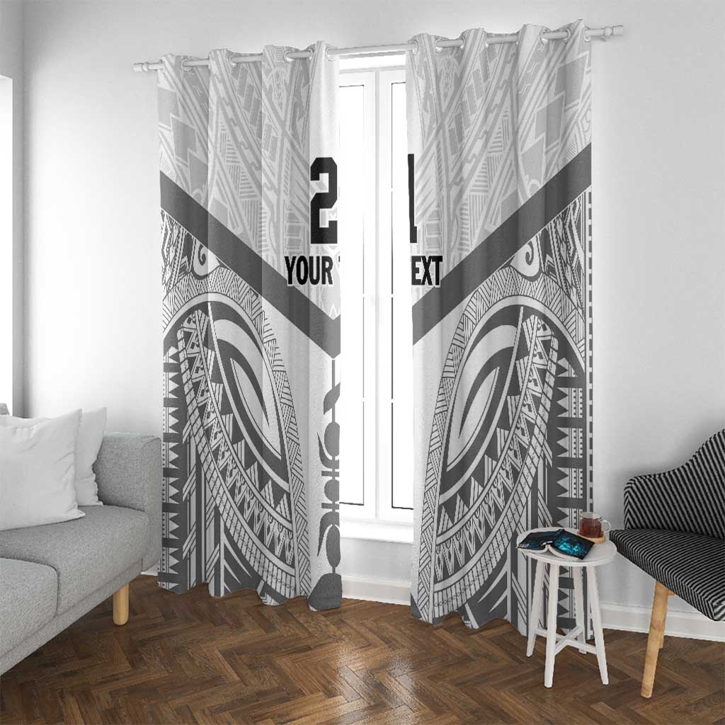 New Caledonia Football Custom Window Curtain Go Champions Les Cagous LT9 With Grommets White - Polynesian Pride