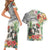 Skeleton Love for Valentine’s Day Couples Matching Short Sleeve Bodycon Dress and Hawaiian Shirt Polynesian Tribal Love Forever