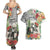 Skeleton Love for Valentine’s Day Couples Matching Summer Maxi Dress and Hawaiian Shirt Polynesian Tribal Love Forever