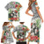 Skeleton Love for Valentine’s Day Family Matching Short Sleeve Bodycon Dress and Hawaiian Shirt Polynesian Tribal Love Forever