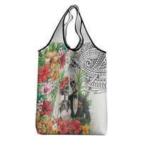 Skeleton Love for Valentines Day Grocery Bag Polynesian Tribal Love Forever LT9 - Polynesian Pride
