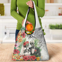 Skeleton Love for Valentines Day Grocery Bag Polynesian Tribal Love Forever LT9 - Polynesian Pride