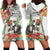 Skeleton Love for Valentine’s Day Hoodie Dress Polynesian Tribal Love Forever