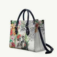 Skeleton Love for Valentines Day Leather Bag Polynesian Tribal Love Forever LT9 White - Polynesian Pride