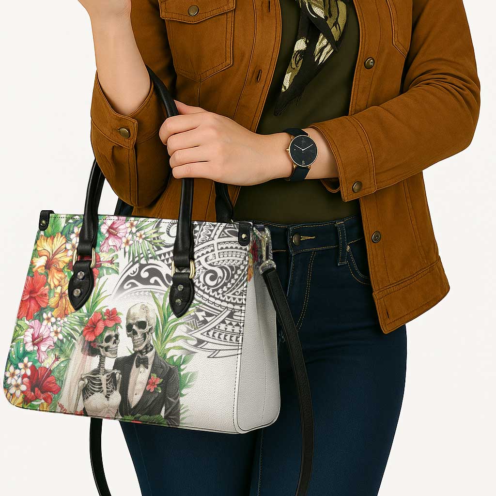 Skeleton Love for Valentines Day Leather Bag Polynesian Tribal Love Forever LT9 - Polynesian Pride