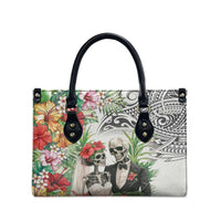 Skeleton Love for Valentines Day Leather Bag Polynesian Tribal Love Forever LT9 - Polynesian Pride