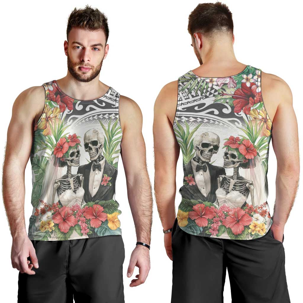 Skeleton Love for Valentines Day Men Tank Top Polynesian Tribal Love Forever LT9 - Polynesian Pride
