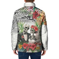 Skeleton Love for Valentines Day Padded Jacket Polynesian Tribal Love Forever LT9 - Polynesian Pride