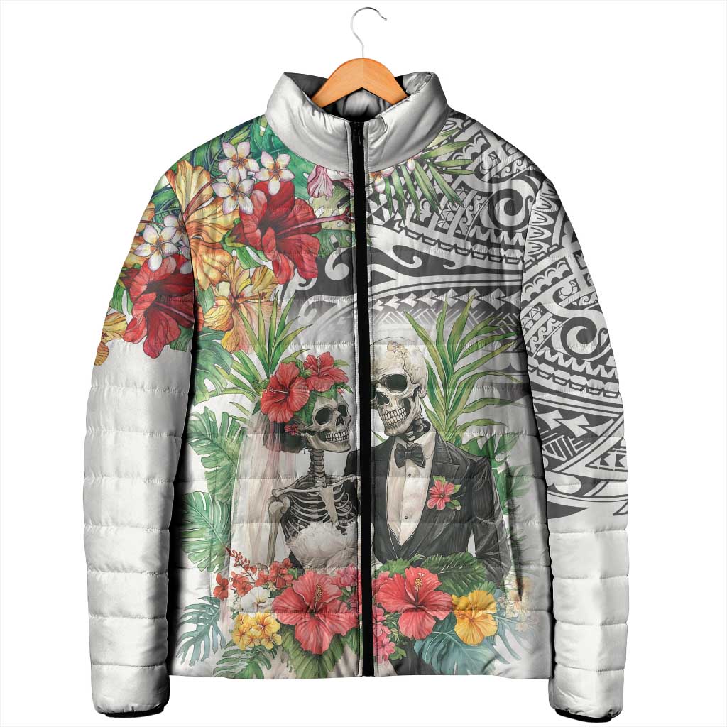Skeleton Love for Valentines Day Padded Jacket Polynesian Tribal Love Forever LT9 - Polynesian Pride