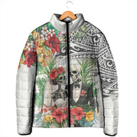 Skeleton Love for Valentines Day Padded Jacket Polynesian Tribal Love Forever LT9 - Polynesian Pride