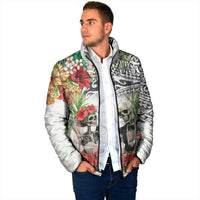 Skeleton Love for Valentines Day Padded Jacket Polynesian Tribal Love Forever LT9 - Polynesian Pride