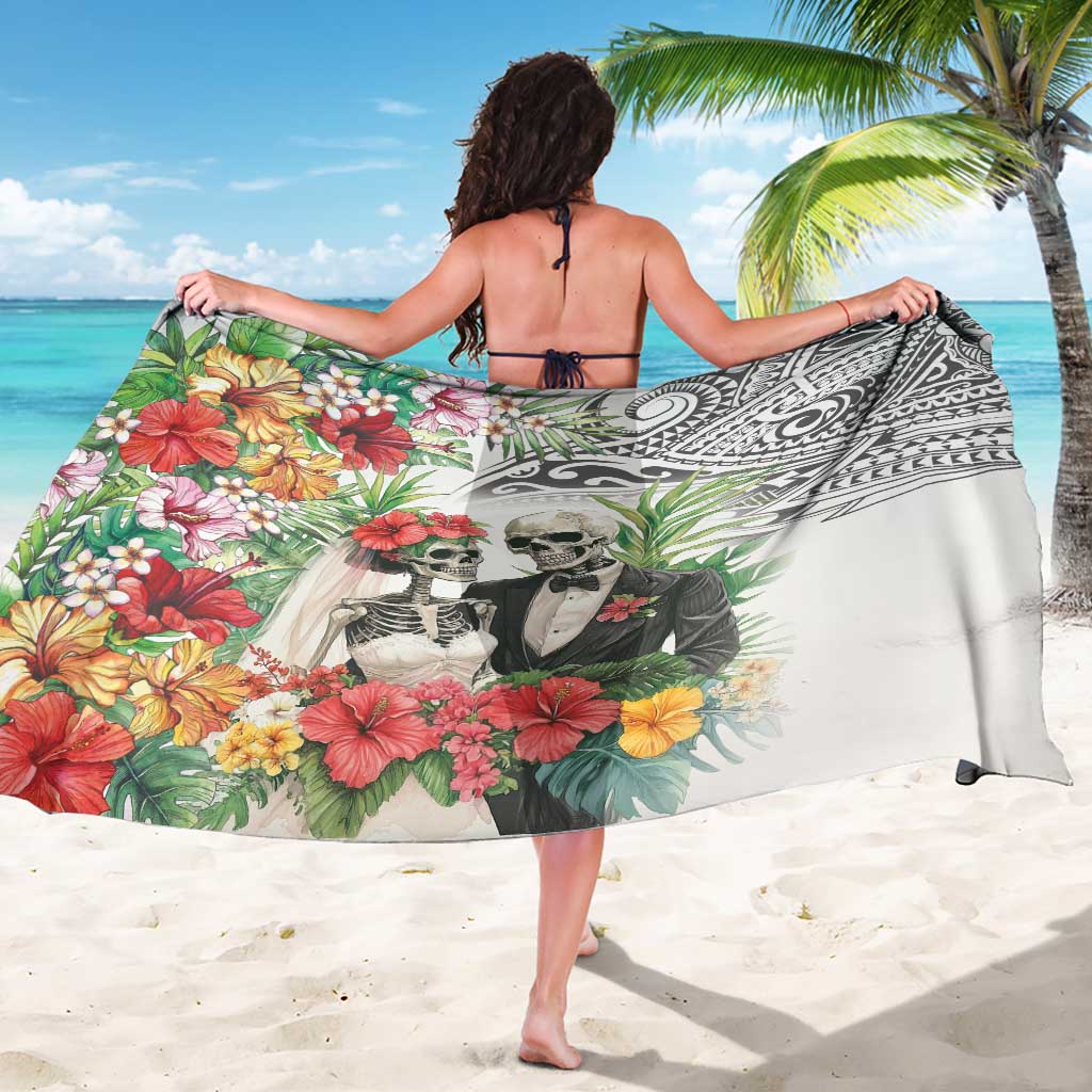 Skeleton Love for Valentines Day Sarong Polynesian Tribal Love Forever LT9 - Polynesian Pride