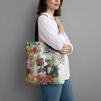 Skeleton Love for Valentines Day Tote Bag Polynesian Tribal Love Forever LT9 - Polynesian Pride