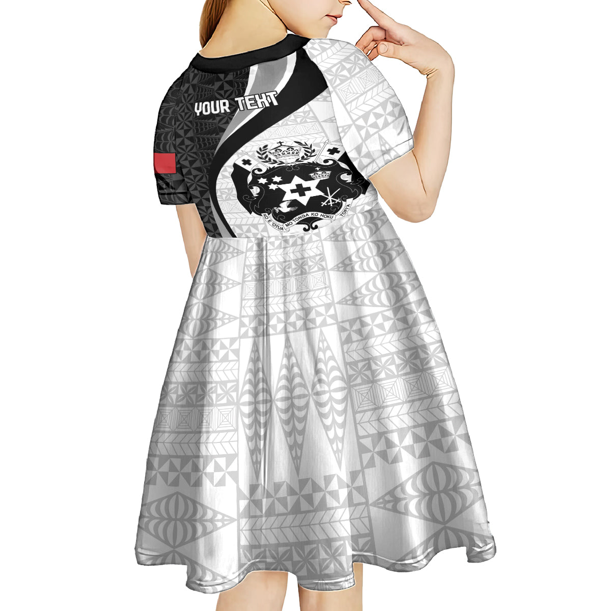 Personalised Tonga Emancipation Day Kid Short Sleeve Dress Since 1970 Ngatu Tribal Pattern LT9 - Polynesian Pride