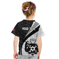 Personalised Tonga Emancipation Day Kid T Shirt Since 1970 Ngatu Tribal Pattern LT9 - Polynesian Pride