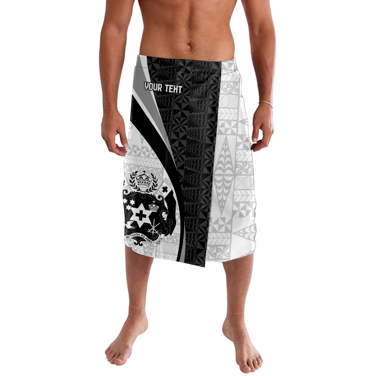 Personalised Tonga Emancipation Day Lavalava Since 1970 Ngatu Tribal Pattern LT9 Black - Polynesian Pride