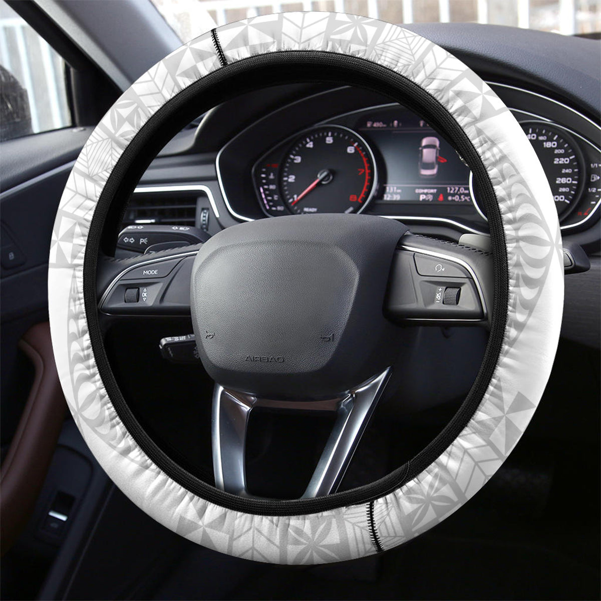 Tonga Emancipation Day Steering Wheel Cover Since 1970 Ngatu Tribal Pattern LT9 - Polynesian Pride