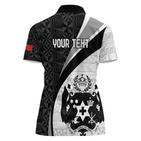 Personalised Tonga Emancipation Day Women Polo Shirt Since 1970 Ngatu Tribal Pattern LT9 - Polynesian Pride