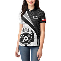Personalised Tonga Emancipation Day Women Polo Shirt Since 1970 Ngatu Tribal Pattern LT9 - Polynesian Pride