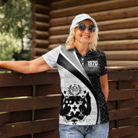 Personalised Tonga Emancipation Day Women Polo Shirt Since 1970 Ngatu Tribal Pattern LT9 - Polynesian Pride