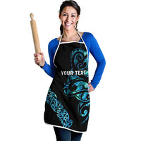 All Black Maori Tribal Tattoo Personalised Apron Polynesian Style LT9 - Polynesian Pride