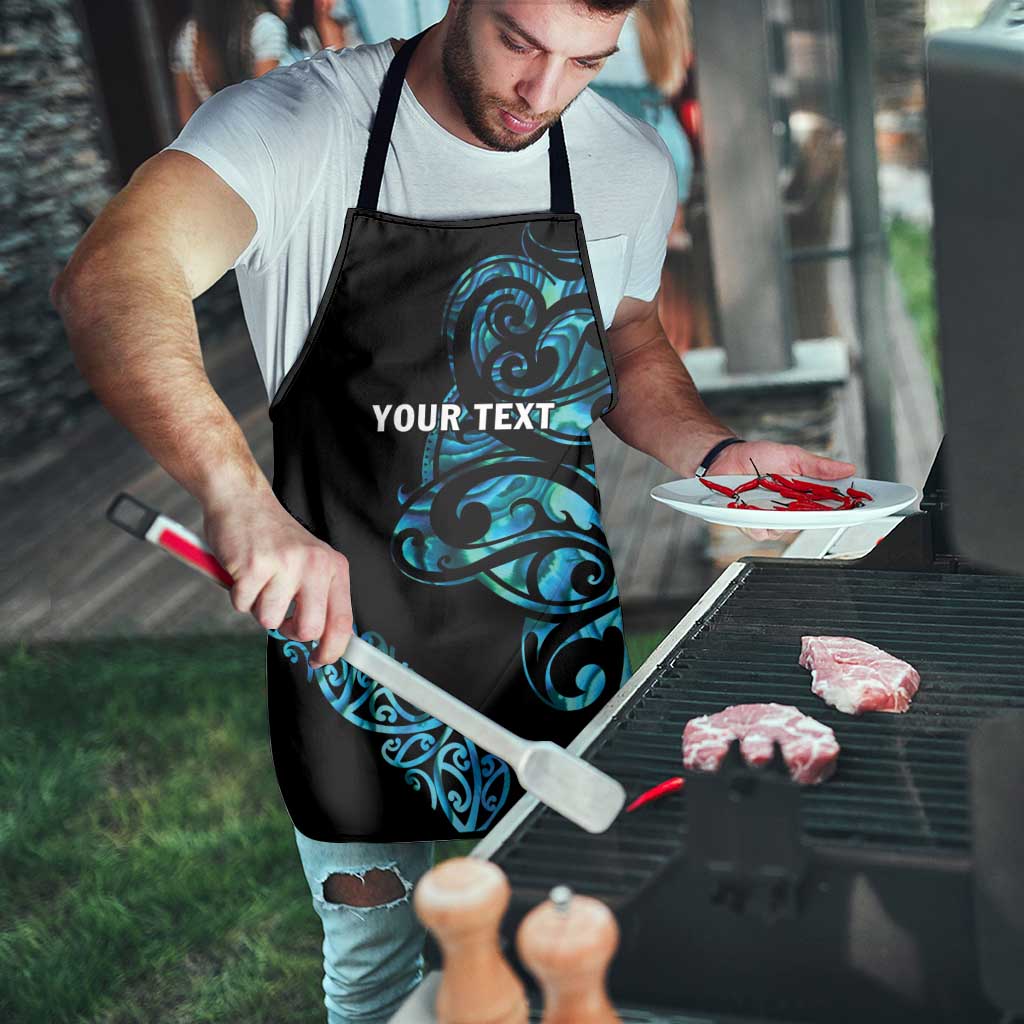 All Black Maori Tribal Tattoo Personalised Apron Polynesian Style LT9 - Polynesian Pride