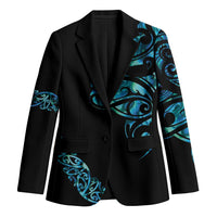 All Black Maori Tribal Tattoo Personalised Blazer Polynesian Style LT9 Unisex Black - Polynesian Pride