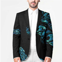 All Black Maori Tribal Tattoo Personalised Blazer Polynesian Style LT9 - Polynesian Pride