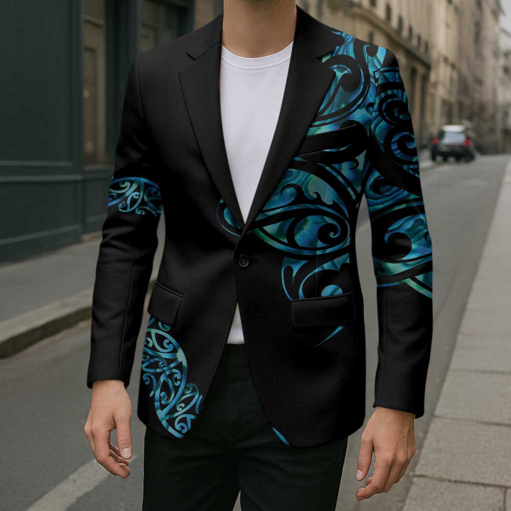 All Black Maori Tribal Tattoo Personalised Blazer Polynesian Style LT9 - Polynesian Pride