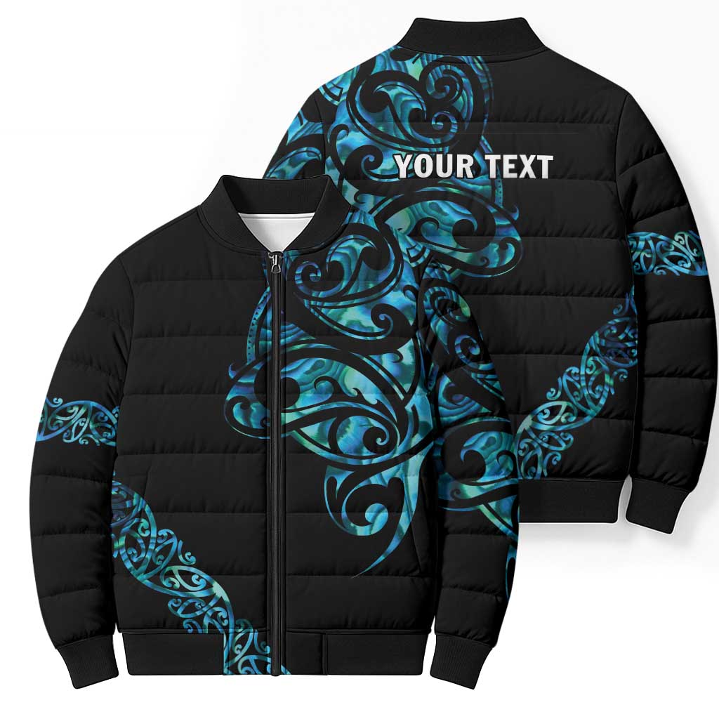 All Black Maori Tribal Tattoo Personalised Bomber Puffer Jacket Polynesian Style LT9 - Polynesian Pride