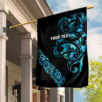 All Black Maori Tribal Tattoo Personalised Garden Flag Polynesian Style LT9 House Flag Black - Polynesian Pride