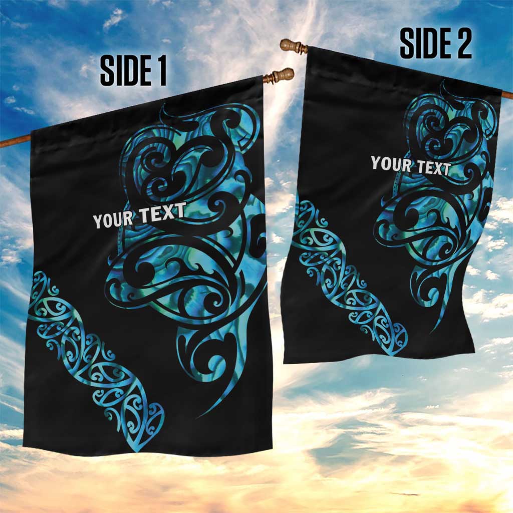 All Black Maori Tribal Tattoo Personalised Garden Flag Polynesian Style LT9 - Polynesian Pride