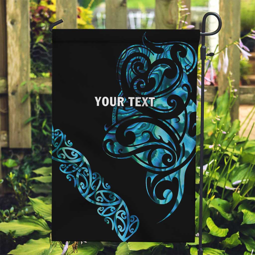 All Black Maori Tribal Tattoo Personalised Garden Flag Polynesian Style LT9 Garden Flag Black - Polynesian Pride