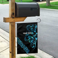 All Black Maori Tribal Tattoo Personalised Garden Flag Polynesian Style LT9 - Polynesian Pride