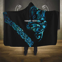 All Black Maori Tribal Tattoo Personalised Hooded Blanket Polynesian Style LT9 - Polynesian Pride
