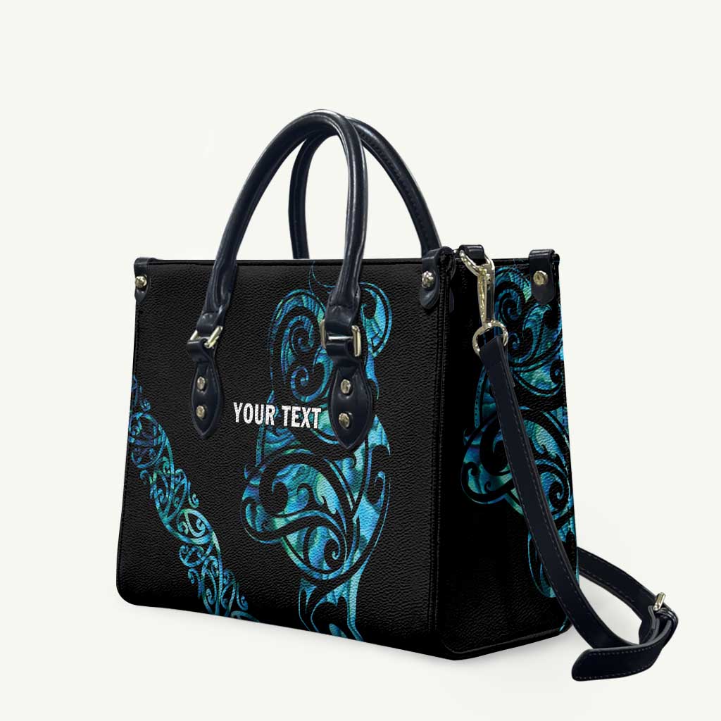 All Black Maori Tribal Tattoo Personalised Leather Bag Polynesian Style LT9 Black - Polynesian Pride