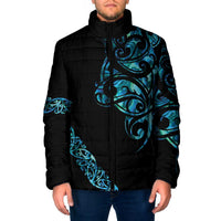 All Black Maori Tribal Tattoo Personalised Padded Jacket Polynesian Style LT9 Men Black - Polynesian Pride