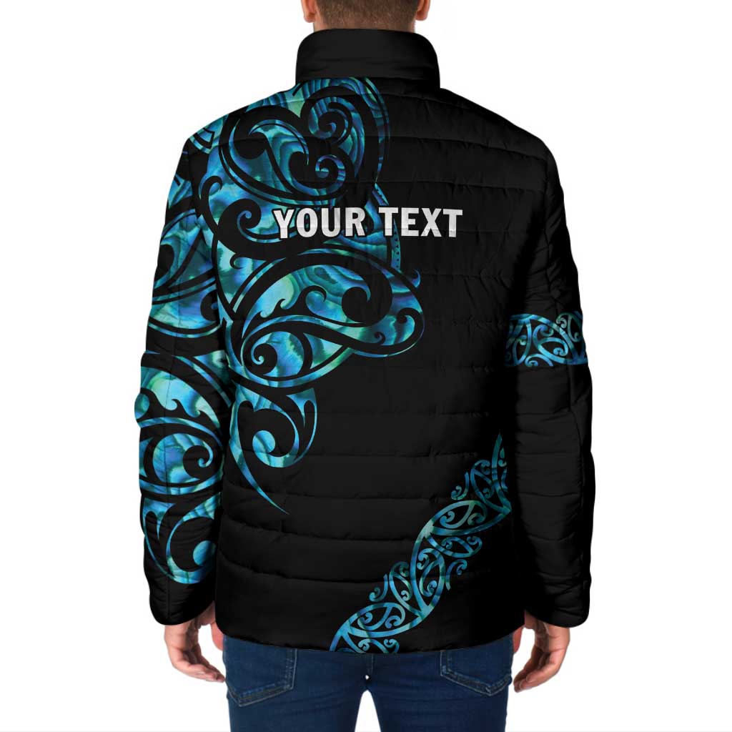 All Black Maori Tribal Tattoo Personalised Padded Jacket Polynesian Style LT9 - Polynesian Pride