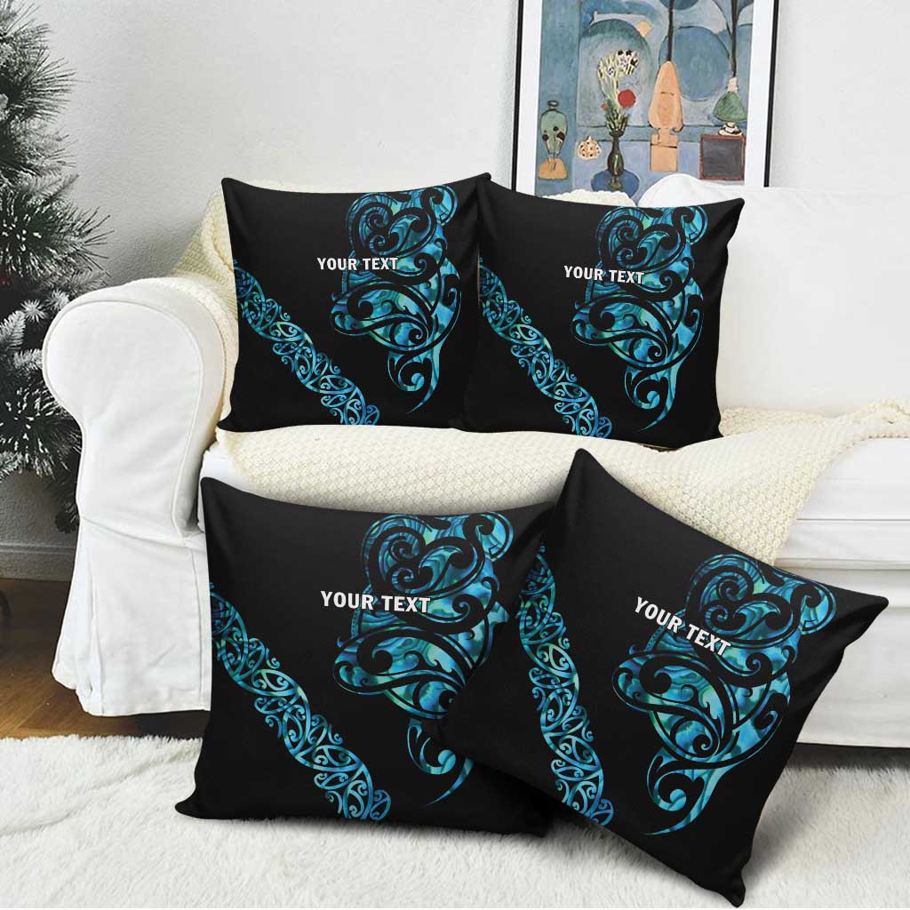 All Black Maori Tribal Tattoo Personalised Pillow Cover Polynesian Style LT9 - Polynesian Pride