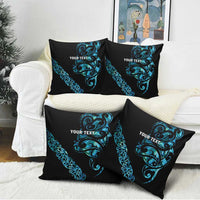 All Black Maori Tribal Tattoo Personalised Pillow Cover Polynesian Style LT9 - Polynesian Pride